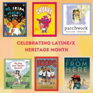 Six book covers of the best children's books celebrating Latine/x culture